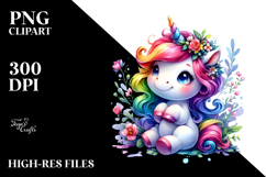 Cute Vibrant Unicorn PNG Product Image 2