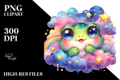 Colorful Frog with Stars PNG Product Image 2