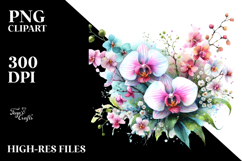 Vibrant Small Orchid | Clipart Product Image 2
