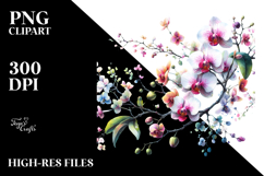 Vibrant Small Orchid | Clipart Product Image 2