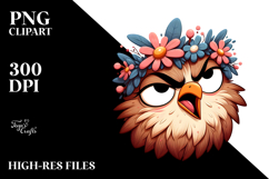 Whimsical Bird with Flower Crown Product Image 2