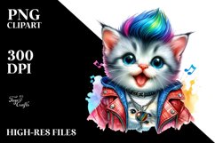 Excited Posing Baby Cat PNG Product Image 3