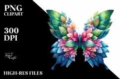 Abstract Vibrant Butterfly made of , PNG Product Image 1