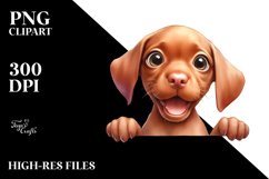 Cute Funny Baby Vizsla Watercolor Clipart Product Image 3