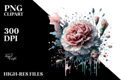Material Carnation with Metallic Insertions PNG Product Image 2