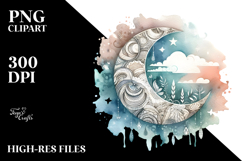 Whimsical Half Moon PNG Product Image 2