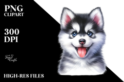Cute Siberian Husky PNG Product Image 2