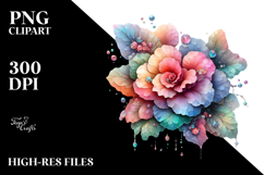 Abstract Glossy Diamond Begonia PNG Product Image 2