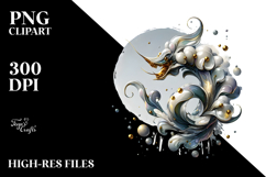 Abstract Snapdragon Watercolor Splash PNG Product Image 2