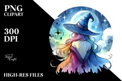 a Vibrant Witch from Behind inspired by PNG Product Image 3