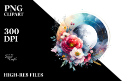 Abstract Moon Flowers Centered Product Image 2