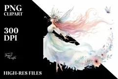Washed Watercolor Boho Fairy PNG Product Image 3