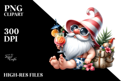 Whimsical Gnome with Cocktail, High-Res PNG Product Image 2