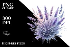 Abstract Detailed Lavender Watercolor Product Image 3