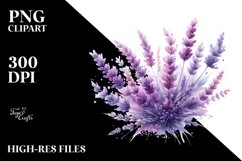 Abstract Detailed Lavender Watercolor Product Image 3