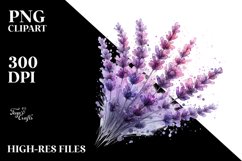 Abstract Detailed Lavender Watercolor Product Image 1