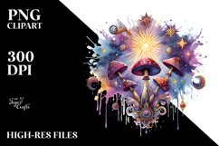 Magical Celestial Mushroom PNG Product Image 2