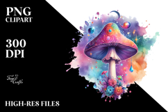 Magical Celestial Mushroom Watercolor Product Image 2