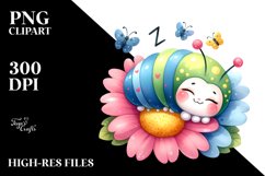 Cute Baby Caterpillar Clipart Product Image 3