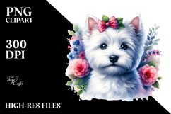 Vibrant Cute West Highland White Terrier | Clipart Product Image 3