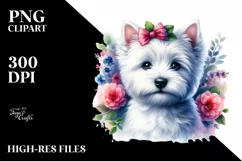 Vibrant Cute West Highland White Terrier | Clipart Product Image 3