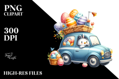 Funny Easter Car, PNG Product Image 2