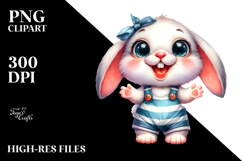 Baby Bunny Dressed for Beach PNG Product Image 2