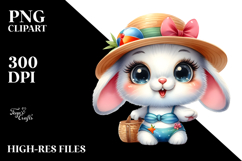 Baby Bunny Dressed for Beach PNG Product Image 2