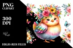 Colorful Flower Crown Watercolor Clipart Product Image 1