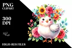 Colorful Flower Crown Watercolor Clipart Product Image 3