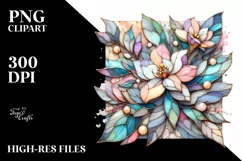 Abstract Pastel Small Stained Gardenia Product Image 2