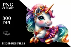 Baby Unicorn Foxtrot Dancer PNG Product Image 1