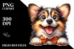 Crazy Watercolor Funny Corgi | Sublimation | Clipart Product Image 3