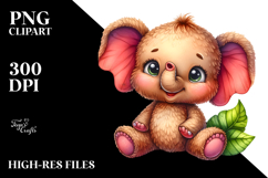 Vibrant Colorful Brownish Plush Elephant Product Image 2