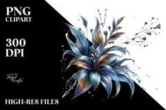 Abstract Shiny Lobelia | Clipart Product Image 3