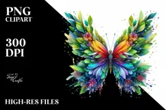 Abstract Vibrant Butterfly made of , PNG Product Image 3
