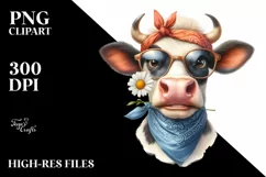 Cow Funny Cow Fancy es | Clipart Product Image 3
