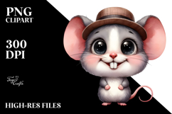 Watercolor Baby Mouse Hat Expressive Product Image 2