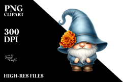 Cute GNOME with Floral Frame Product Image 2