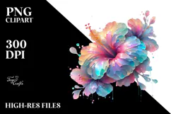 Abstract Shiny Hibiscus Made of JPEG Product Image 2