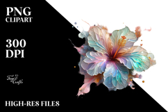 Abstract Shiny Hibiscus Made of JPEG Product Image 2
