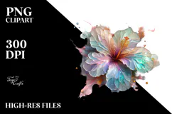 Abstract Shiny Hibiscus Made of JPEG Product Image 2