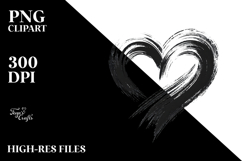 Heart with Wings Simple Paintbrush Style PNG Product Image 2