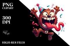 Cute Bear with Party Hat PNG Product Image 2