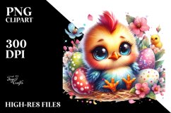 Crazy Baby Bunny with Summer Clothes PNG Product Image 2