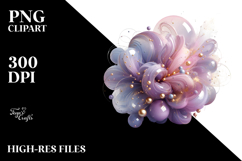 Abstract Lilac Watercolor Splash PNG Product Image 2