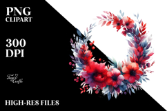 Vibrant Wreath Red Flowers Product Image 2