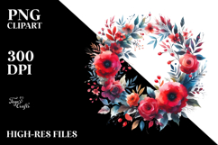 Vibrant Wreath Red Flowers Product Image 2