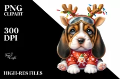 Expressive Baby Basset Hound PNG Product Image 1