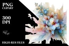 Delphinium with Golden Insertions | Clipart Product Image 1